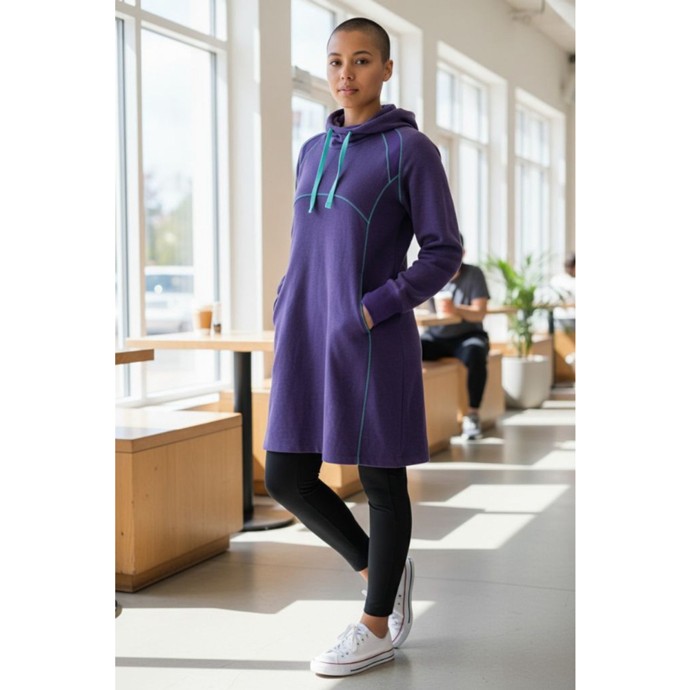 Columbia Hooded Dress Designed for Practical Cold Protection Heathered w Pockets
